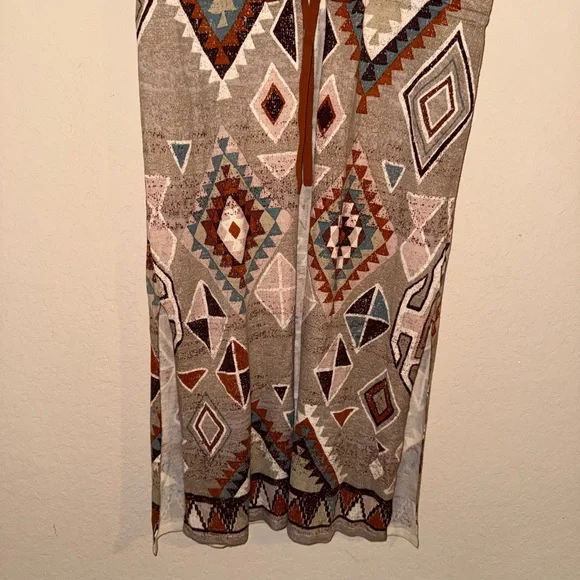 Double D Ranch Multicolor Western Tribal Kimono Size Large - Picture 5 of 8